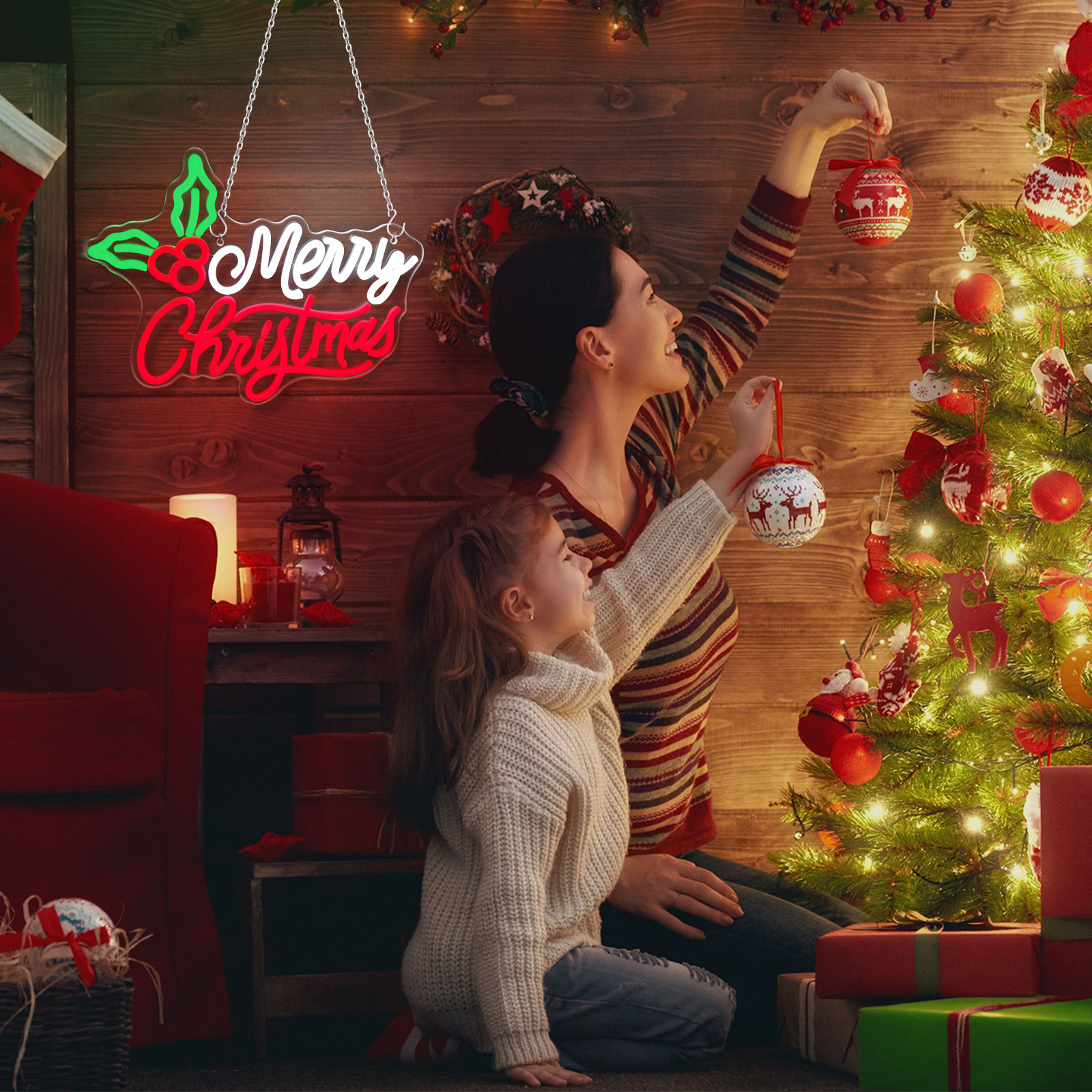 Neon sign for Holiday