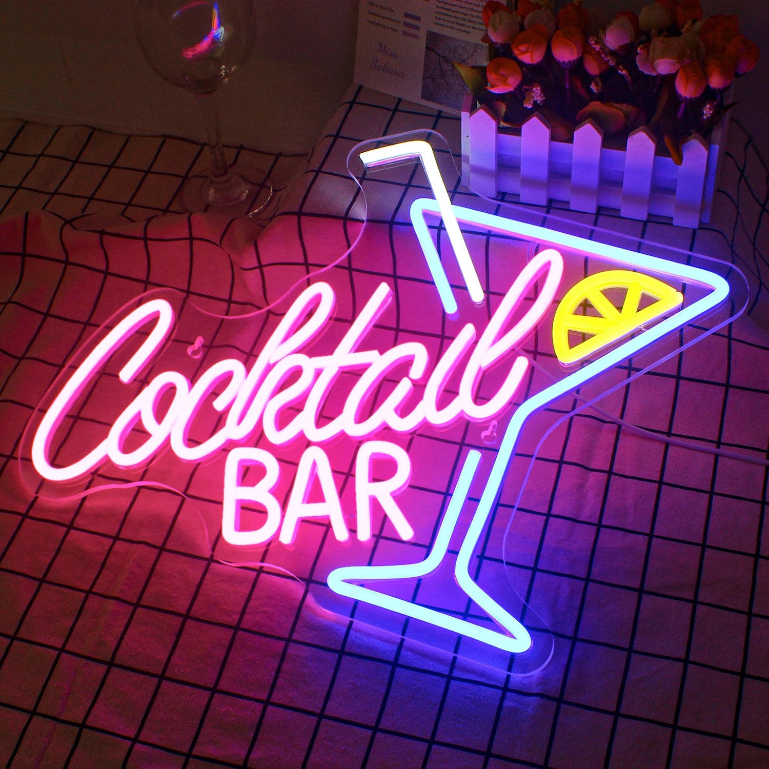 Cocktail Bar LED Neon Sign Art Wall Lights