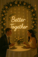 💖 Custom neon add a glowing touch to your big day