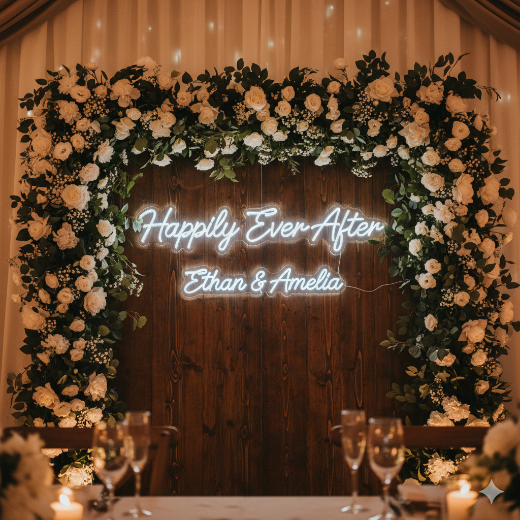 💖 Custom neon add a glowing touch to your big day