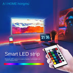 Smart RGB LED Strip 5M – USB 5V Waterproof Light with Remote & Music Mode