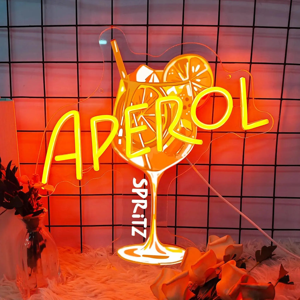 Aperol Spritz Neon Sign LED Cocktail Neon Light