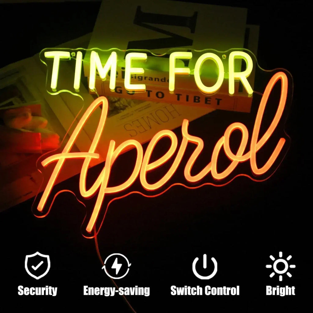 Time for Aperol Neon Signs LED Neon Light Sign