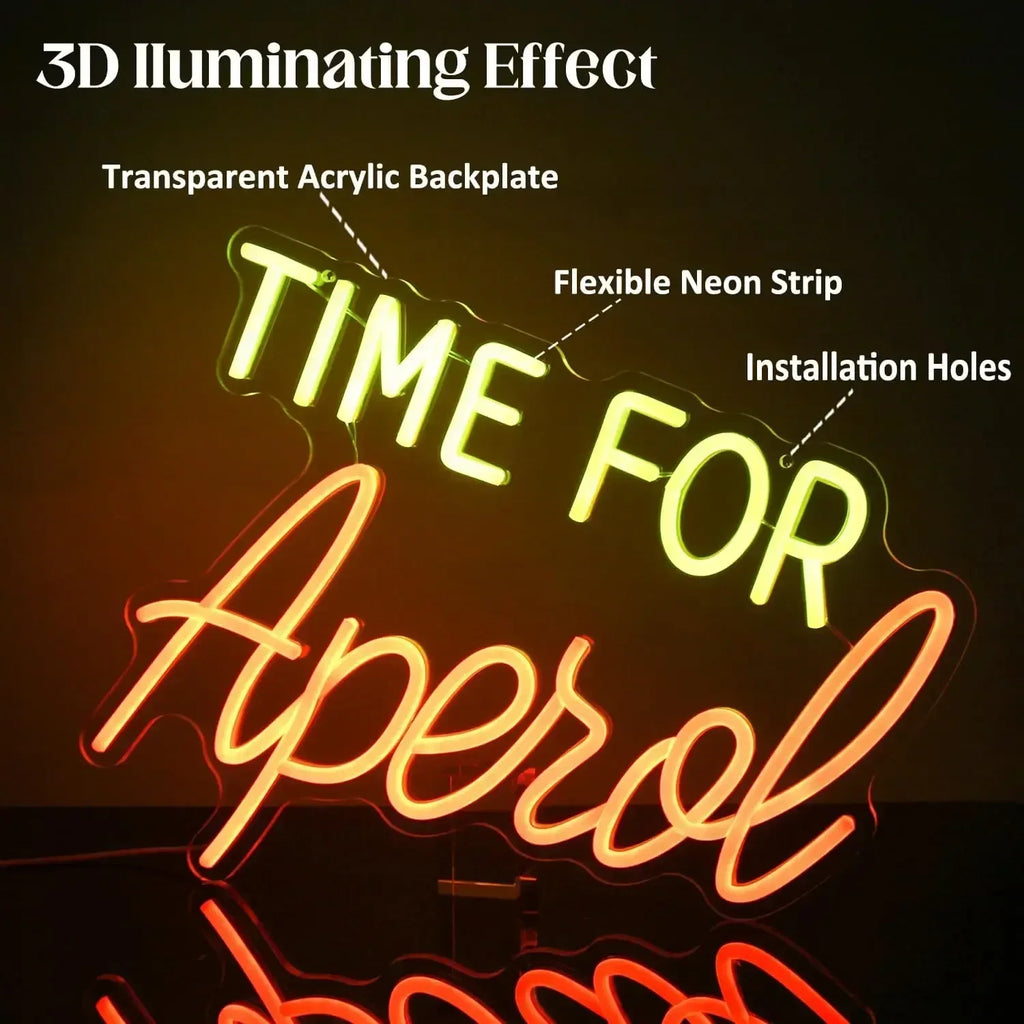 Time for Aperol Neon Signs LED Neon Light Sign