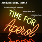 Time for Aperol Neon Signs LED Neon Light Sign