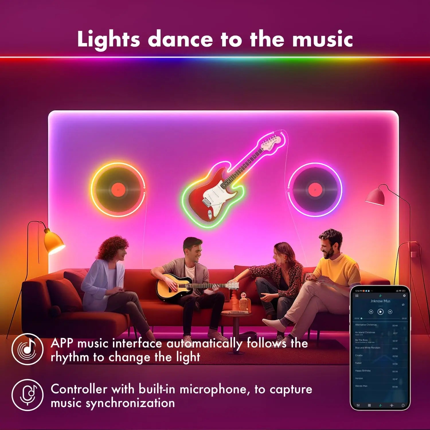 RGB Neon Rope Light – Music Sync, App Control