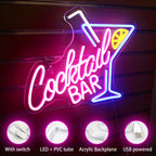 Cocktail Bar LED Neon Sign Art Wall Lights