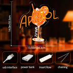 Aperol Spritz Neon Sign LED Cocktail Neon Light