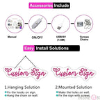 Custom Name Neon Sign Baby Birthday Party Gift Kid Room Home Wall Decor Led Name Sign Dorm Room Decor Personalized Gifts for Her