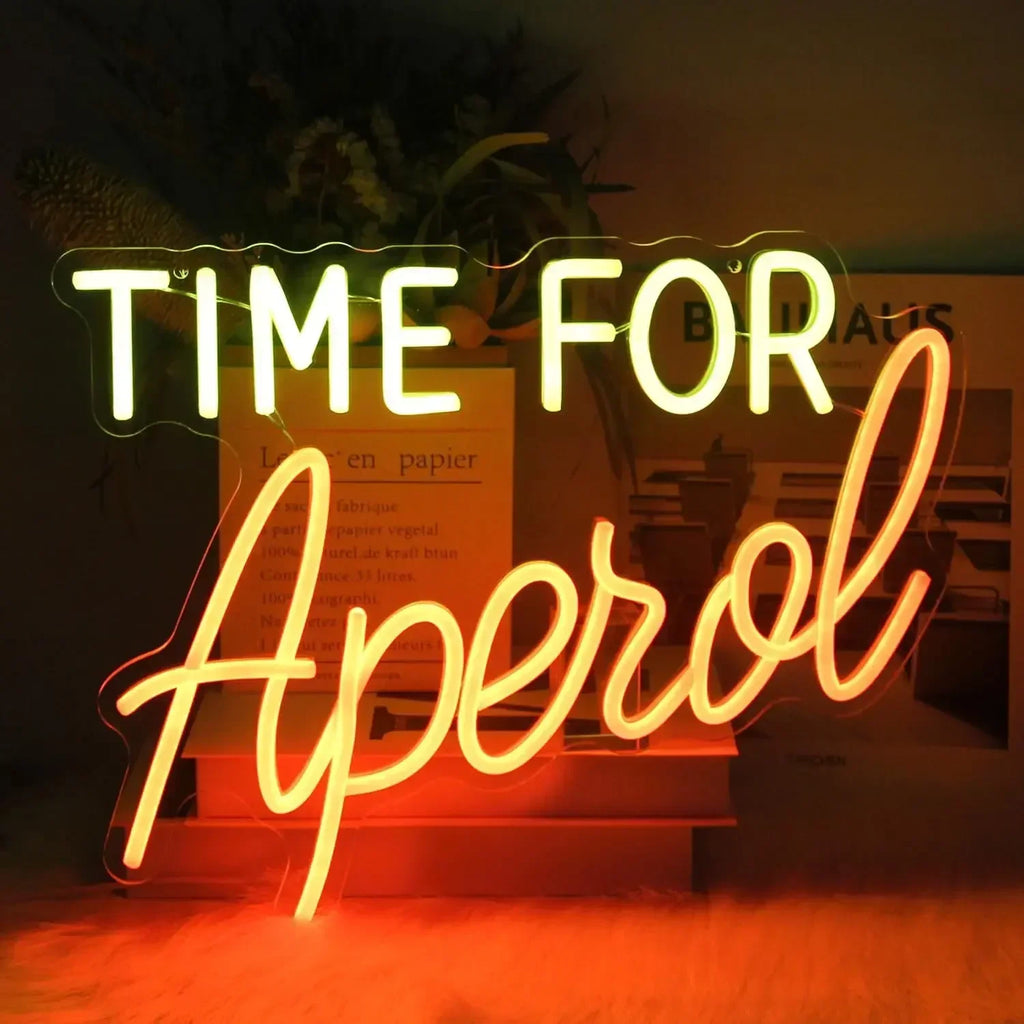 Time for Aperol Neon Signs LED Neon Light Sign