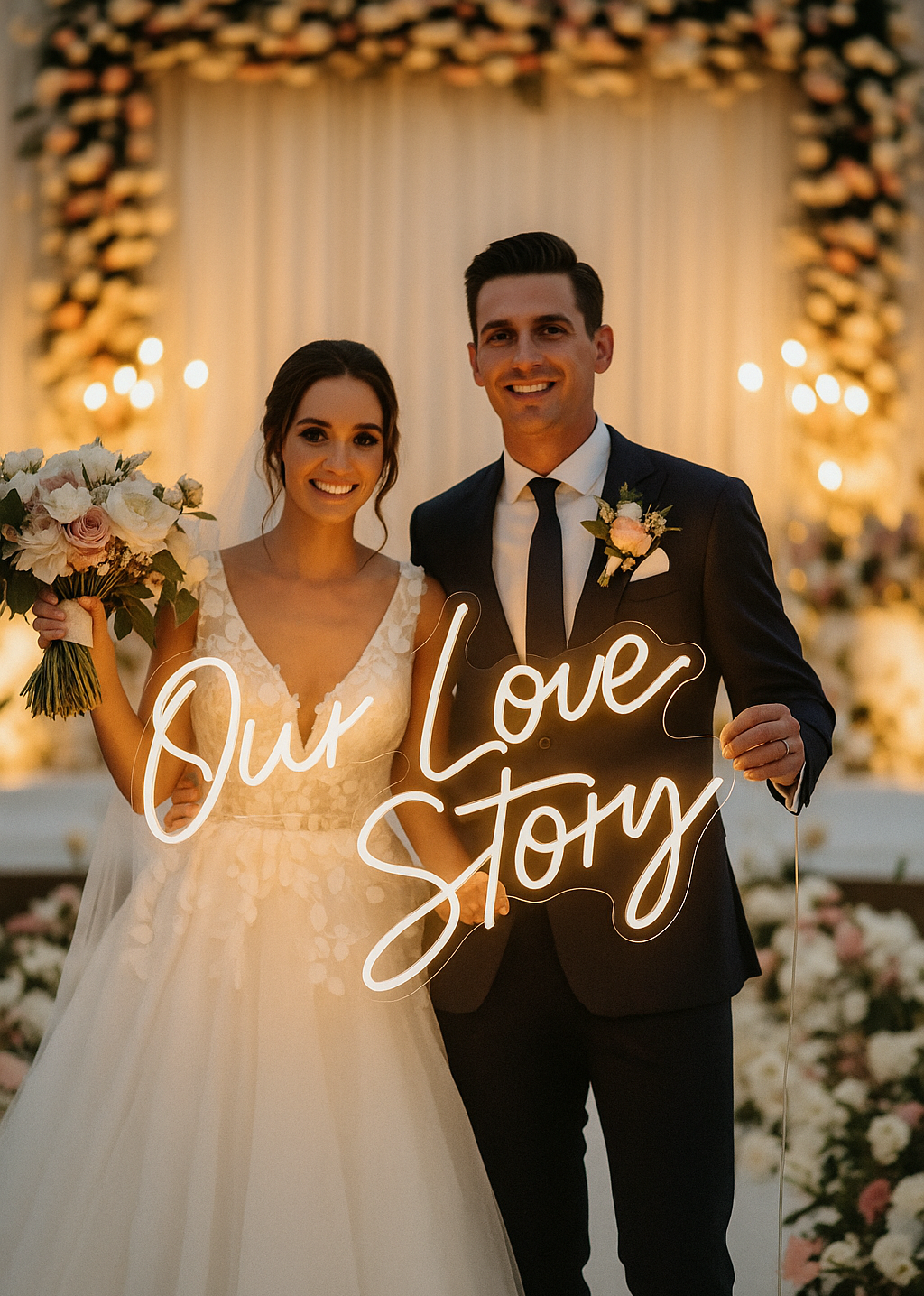 💖 Custom neon add a glowing touch to your big day